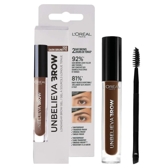 L Oreal Paris Unbelieva Longwear Brow Gel Dark Brunette Ml