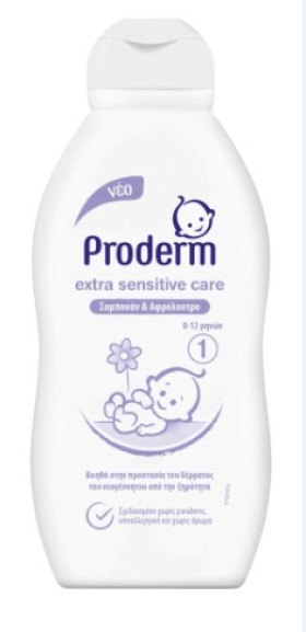 Proderm Extra Sensitive Care 0-12 μηνών No1 Σαμπου …