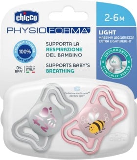 Chicco PhysioForma Light Πιπίλα Σιλικόνης Γκρι/Ροζ …