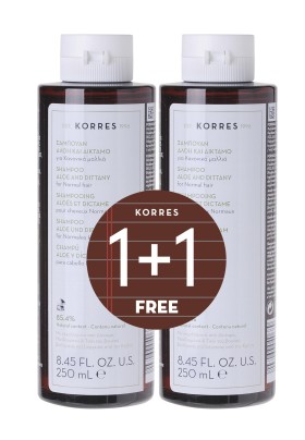 KORRES SHAMPOO ΑΛΟΗ & ΔΙΚΤΑΜΟ,ΚΑΝΟΝΙΚΑ 250ML 1+1 Π …