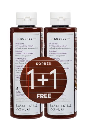 KORRES SHAMPOO ΑΜΥΓΔΑΛΟ & ΛΙΝΑΡΙ,ΞΗΡΑ 250ML 1+1 ΠΡ …