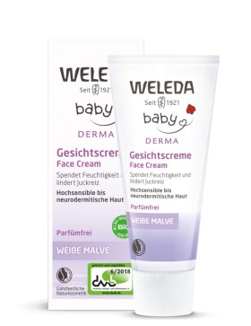 Weleda Baby Derma Κρέμα Προσώπου Με Μολόχα 50ml