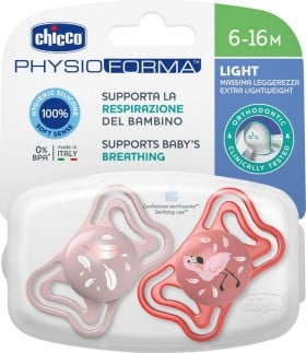 Chicco PhysioForma Light Πιπίλα Σιλικόνης Ροζ 6-16 …