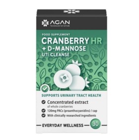 Agan Cranberry HR & D-Mannose UTI Cleanse 30 Caps