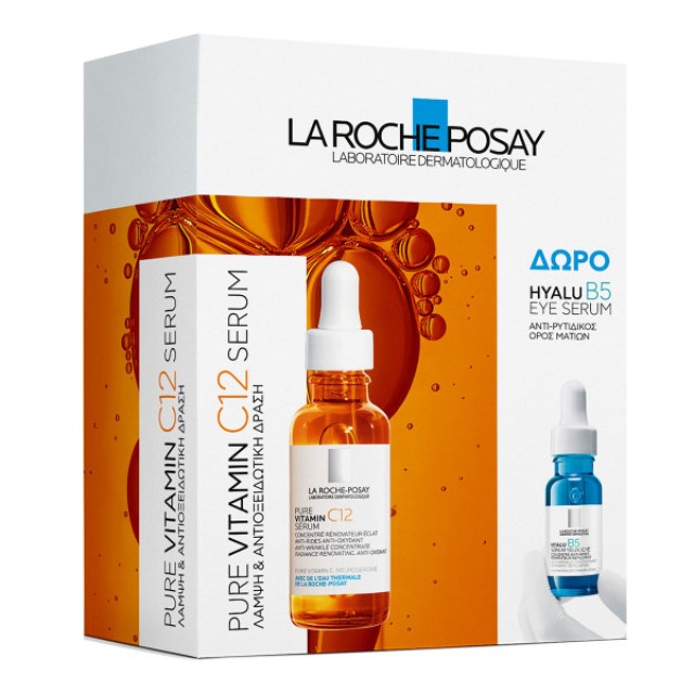 La Roche Posay Set Pure Vitamin C12 Serum Ορός Προσώπου για Λάμψη 30ml + Δώρο Hyalu B5 Eye Serum Αντιρυτιδικός Ορός Ματιών 5ml