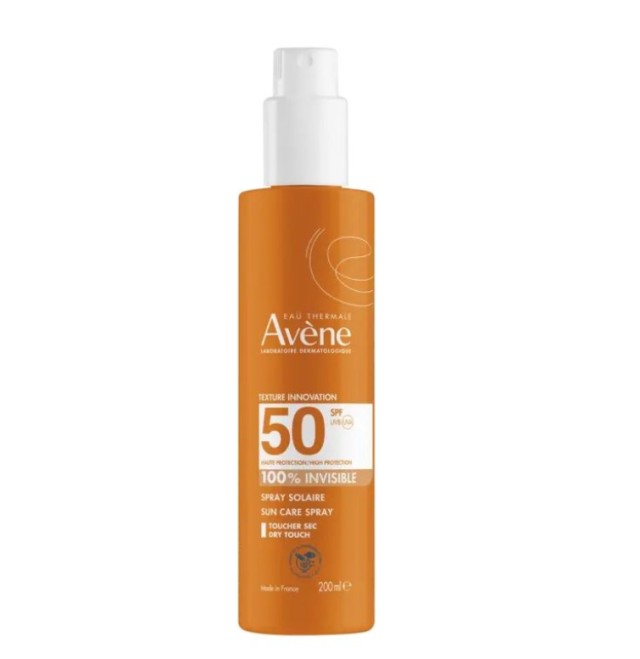 Avene Sun Protection Spray SPF50 100% Invisible Αντηλιακό Σώματος 200ml