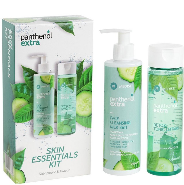 Medisei Panthenol Extra Set Γαλάκτωμα Καθαρισμού για Πρόσωπο,Μάτια,Χείλη 250ml & Τονωτική Λοσιόν με ΑΗΑ 200ml