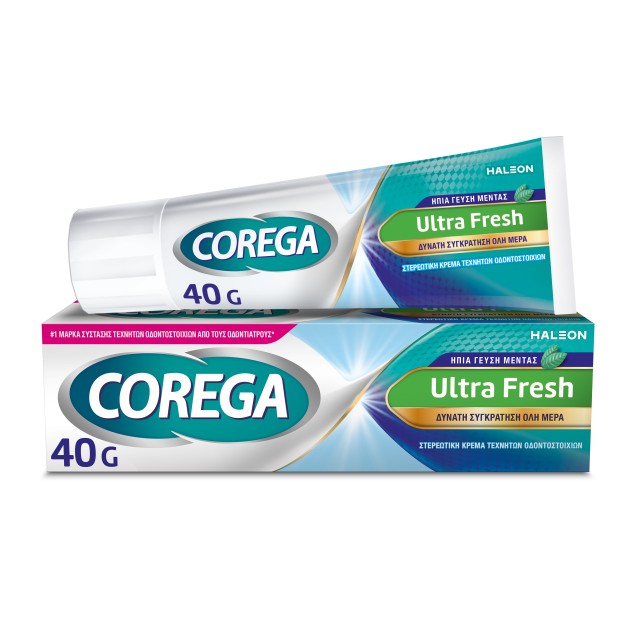 Corega Cream Ultra Fresh Στερεωτική Κρέμα για τεχνητή οδοντοστοιχία 40 gr