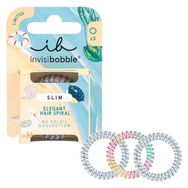 Invisibobble Slim Au Soleil Vibrant Vacation Λαστιχάκια Μαλλιών 3τμχ