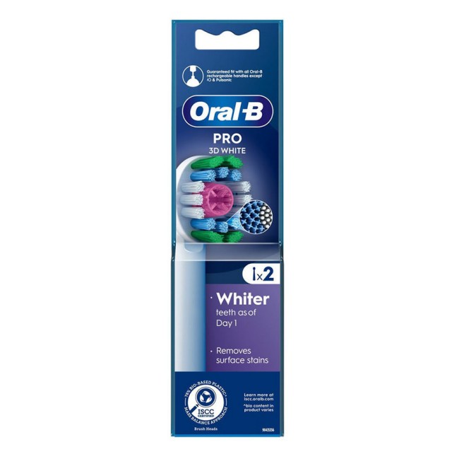 Oral-B 3D White 2 Ανταλλακτικές Κεφαλές 1τμχ