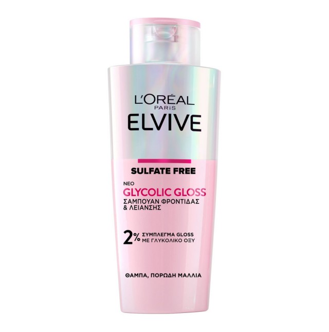 L'Oreal Paris Elvive Glycolic Gloss Σαμπουάν Φροντίδας & Λείανσης 200ml