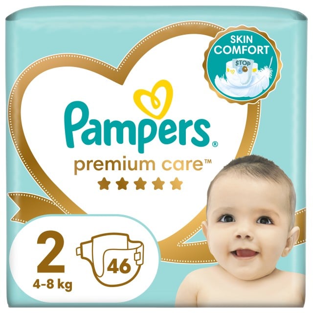 Pampers Premium Care Πάνες Μέγεθος No2 (4-8Κg) 46 Πάνες