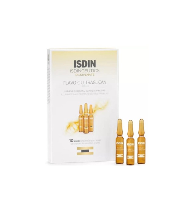 Isdin Flavo-C Ultraglican Αμπούλες Προσώπου 10τεμ x 2ml