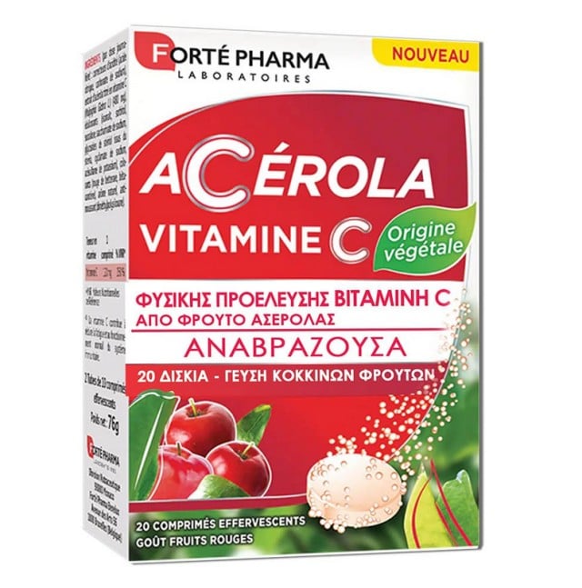 Forte Pharma Acerola Vitamin C 20 Αναβράζοντα Δισκία