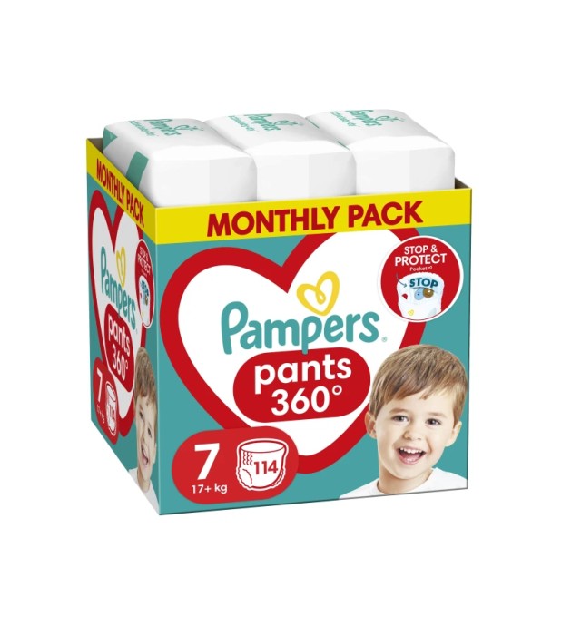 Pampers Pants No.7 (17+kg) 114 Πάνες