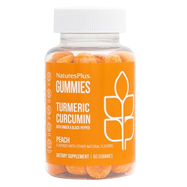 Nature's Plus Gummies Turmeric Curcumin Συμπλήρωμα Διατροφής 60 Gummies