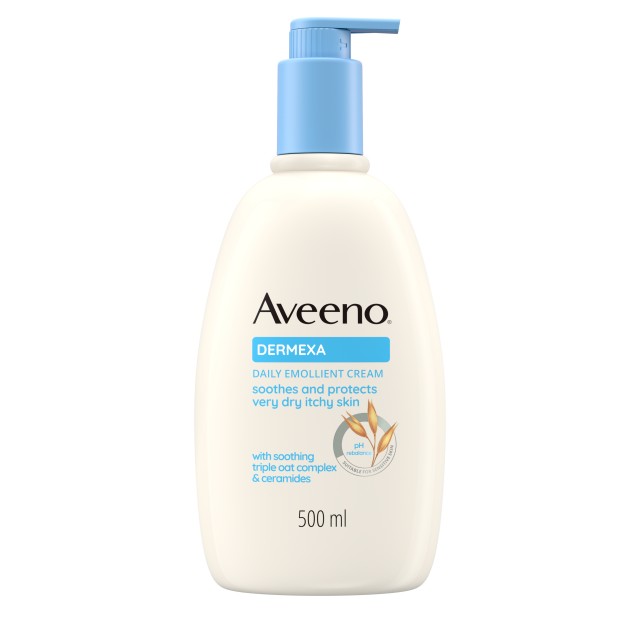 Aveeno Dermexa Emollient Cream Ενυδατική Κρέμα Σώματος Καθημερινής Χρήσης 500ml