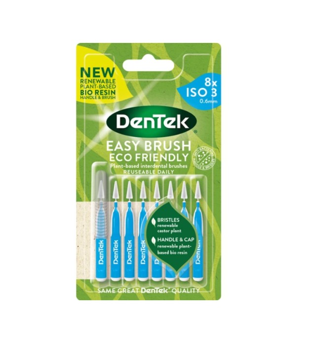 Dentek Easy brush ISO 3 0.6mm Μπλε 8τμχ