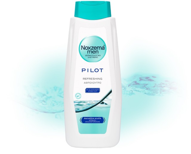 Noxzema Men Αφρόλουτρο Pilot Refreshing με Θαλάσσια Άλατα 750ml