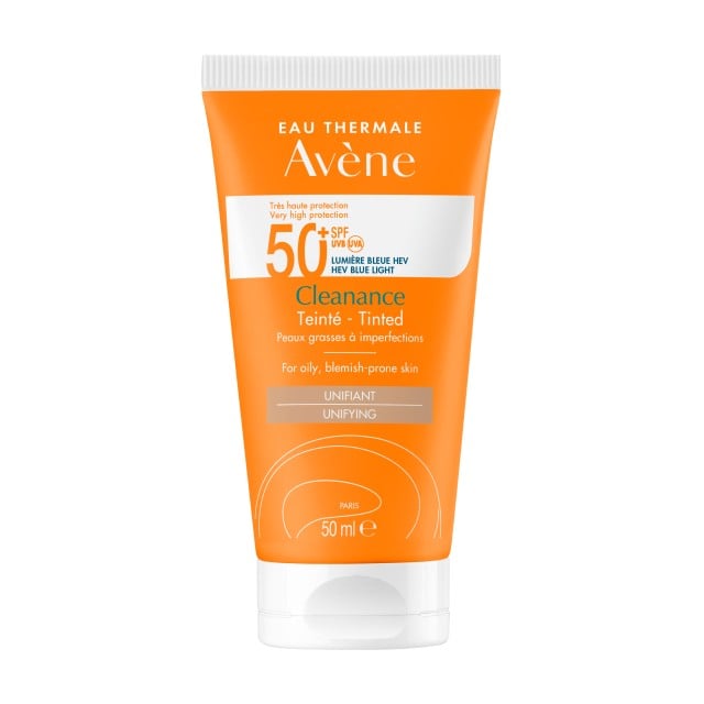 Avene Eau Thermale Cleanance Teintee SPF50+ Αντιηλιακή Κρέμα Προσώπου με Χρώμα για Λιπαρό Δέρμα με Ατέλειες 50ml