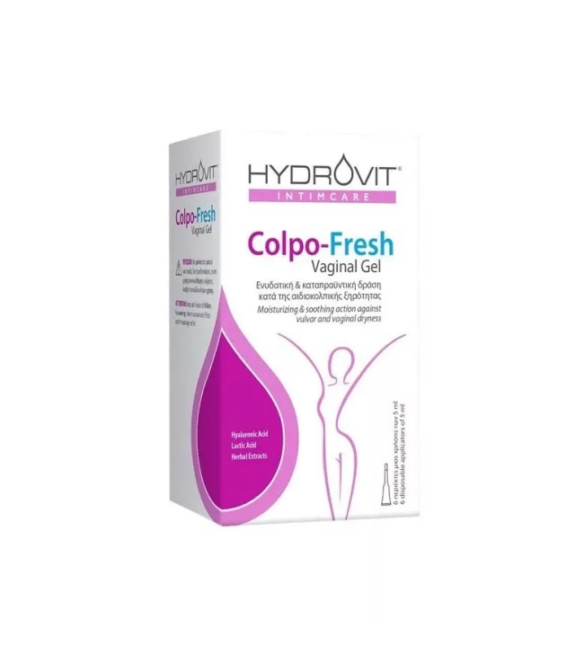 Hydrovit Intimcare Colpo-Fresh Vaginal Gel Γέλη με Ενυδατική & Καταπραϋντική Δράση κατά της Αιδιοκολπικής Ξηρότητας 6x5ml