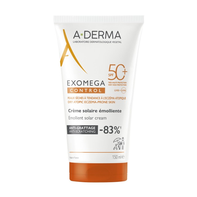 Aderma Exomega Control Emollient Solar Cream SPF50+ 150ml