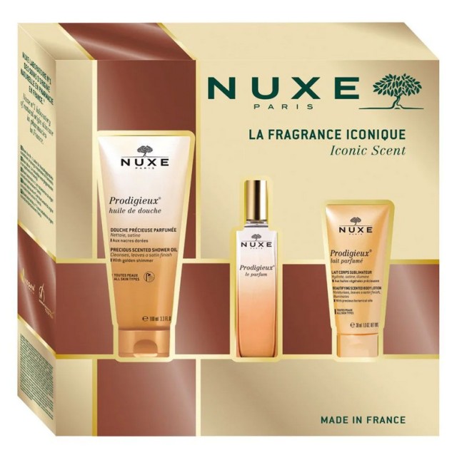 Nuxe Set Prodigieux Le Parfum 30ml + Prodigieux Precious Scented Shower Oil 100ml + Prodigieux Beautifying Scented Body Lotion 30ml