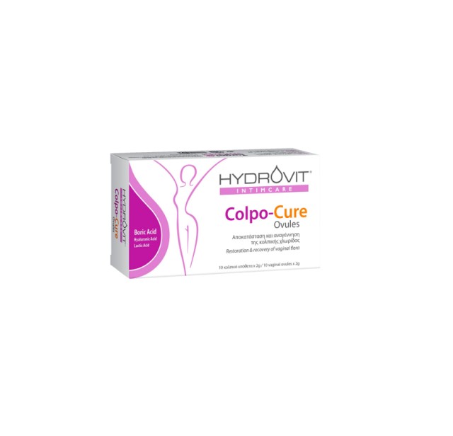 Hydrovit Intimcare Colpo-Cure Ovules Κολπικά Yπόθετα για την Αποκατάσταση της Κολπικής Χλωρίδας 10τμχ