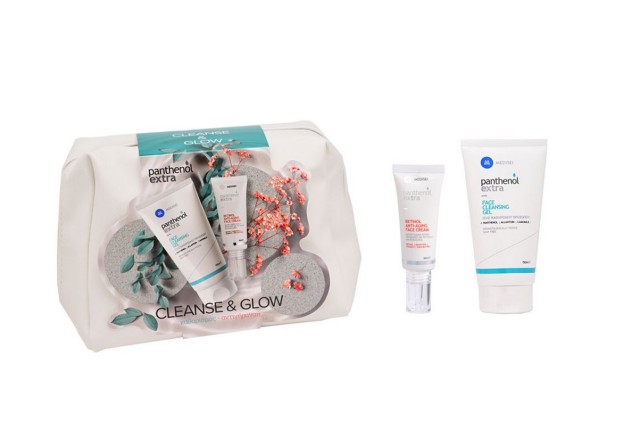 Medisei Panthenol Extra Set Cleanse & Glow Set Gel Καθαρισμού Προσώπου 150ml & Αντιρυτιδική Κρέμα Προσώπου Ρετινόλη 30ml