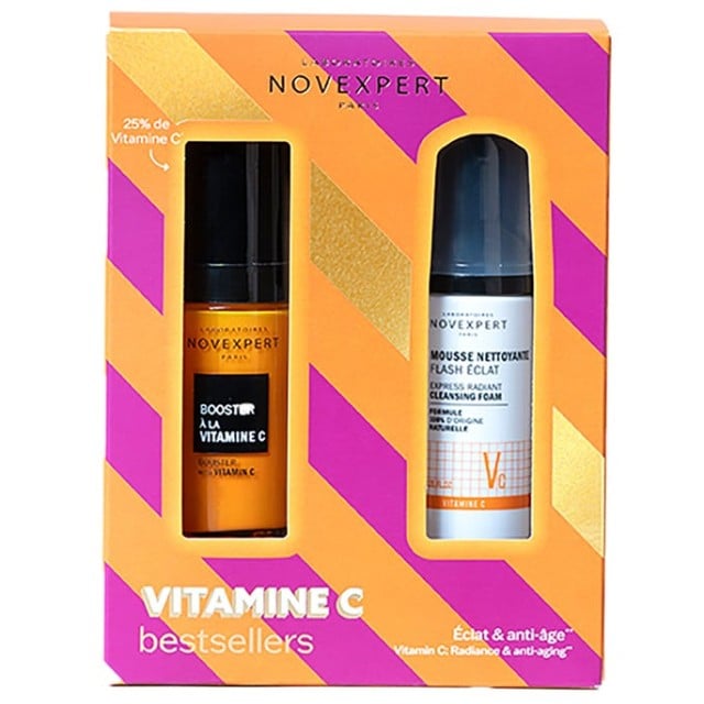 Novexpret Set Booster a la Vitamine C 30ml + Flash Eclat Mousse Nettoyante 40ml