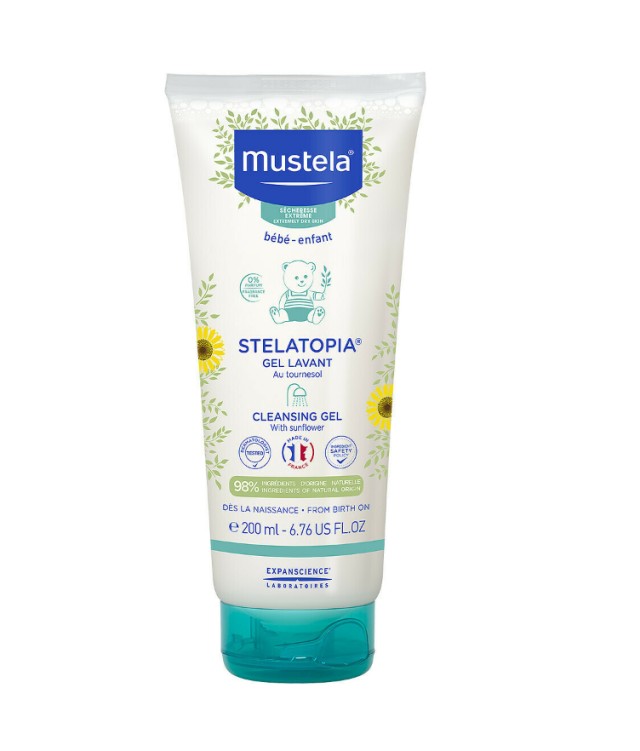 Mustela Stelatopia Gel Lavant Τζελ Καθαρισμού Για Σώμα & Μαλλιά  για Ατοπικό Δέρμα 200ml