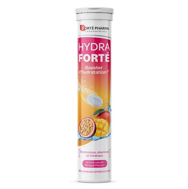 Forte Pharma Hydra Forte Ηλεκτρολύτες με Γεύση Μάνγκο & Φρουτα του Πάθους 24 Αναβράζοντα Δισκία