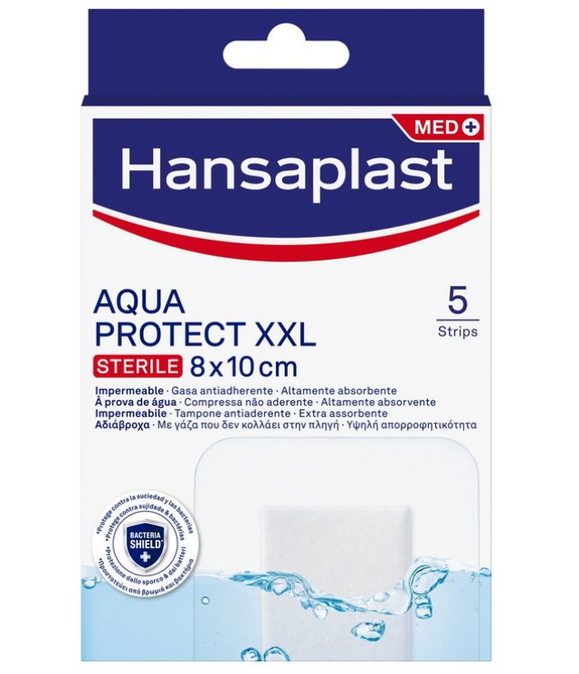 Hansaplast Aqua Protect XXL Αδιάβροχα Επιθέματα 8x10cm 5τμχ