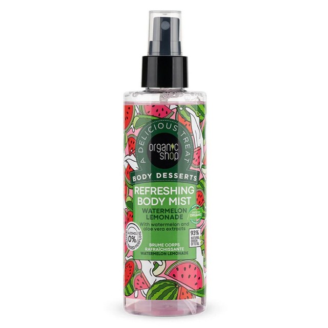 Organic Shop Body Desserts Watermelon Lemonade Αναζωογονητικό Body Mist 200ml