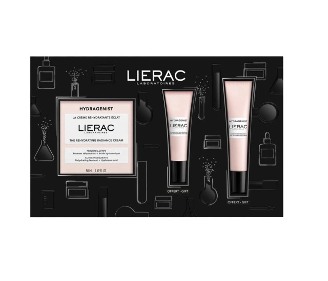 Lierac Set Hydragenist The Rehydrating Radiance Cream Ενυδατική Κρέμα Προσώπου για Λάμψη 50ml + Δώρο Hydragenist The Rehydrating Eye Care 7,5ml + Hydragenist The Rehydrating Serum 15ml