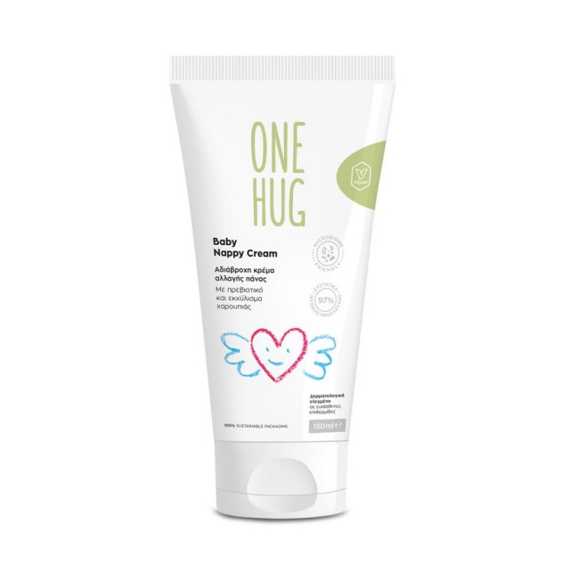 One Hug Baby Nappy Cream Αδιάβροχη Κρέμα Αλλαγής Πάνας 150ml