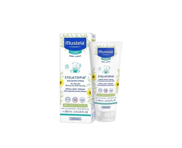 Mustela Stelatopia Emollient Βρεφική Μαλακτική Κρέμα Σώματος για Ατοπικό Δέρμα 200ml