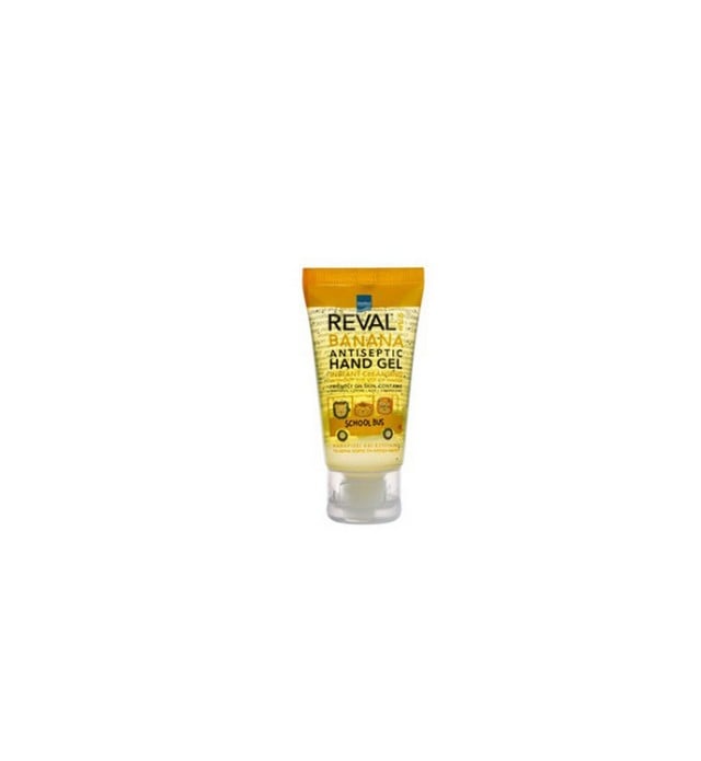 Intermed Reval Plus Banana Schoolbus Antiseptic Hand Gel Αντιβακτηριδιακό Τζελ Χεριών με Άρωμα Μπανάνα 30ml