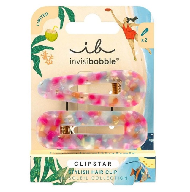 Invisibobble Clipstar Au Soleil Dazzling Wave Κλιπ Μαλλιών 2τμχ