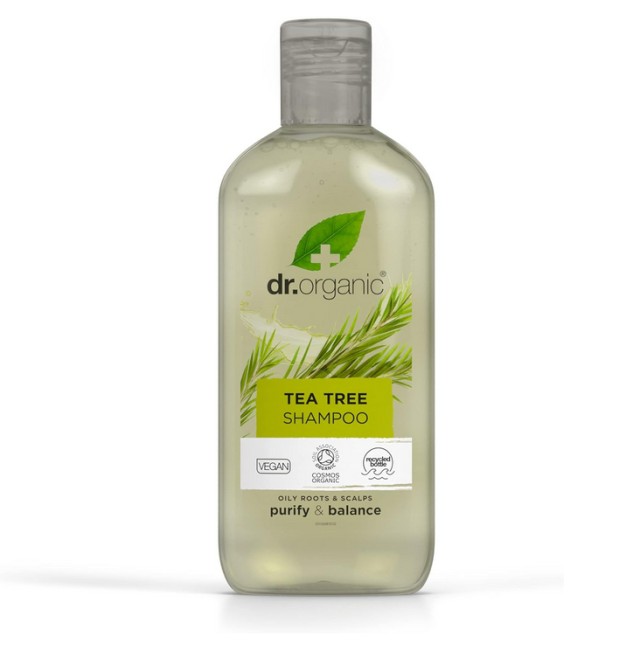 Dr.Organic Tea Tree Καταπραϋντικό & Ενυδατικό Σαμπουάν με Βιολογικό Τεϊόδεντρο 265ml