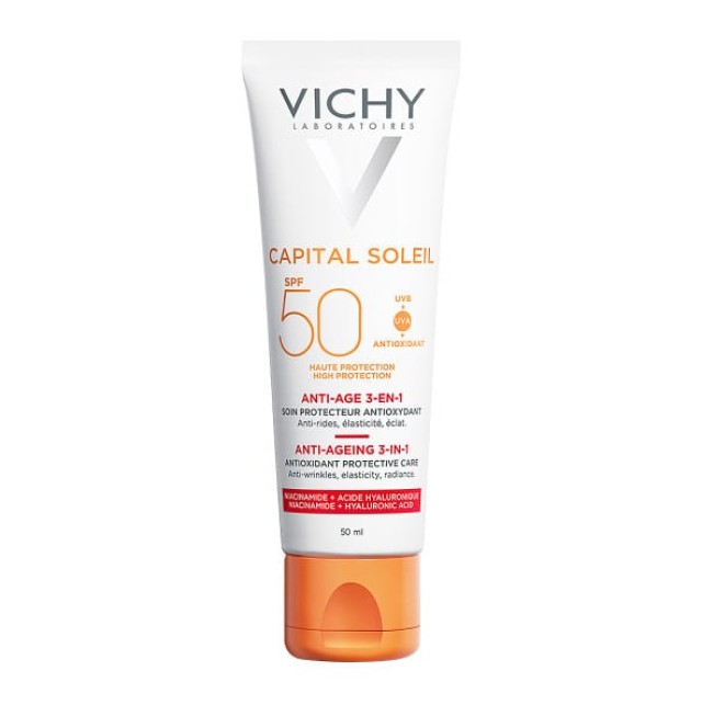 Vichy Ideal Soleil Spf50 Anti-ageing 3in1 Antioxidant Care 50ml