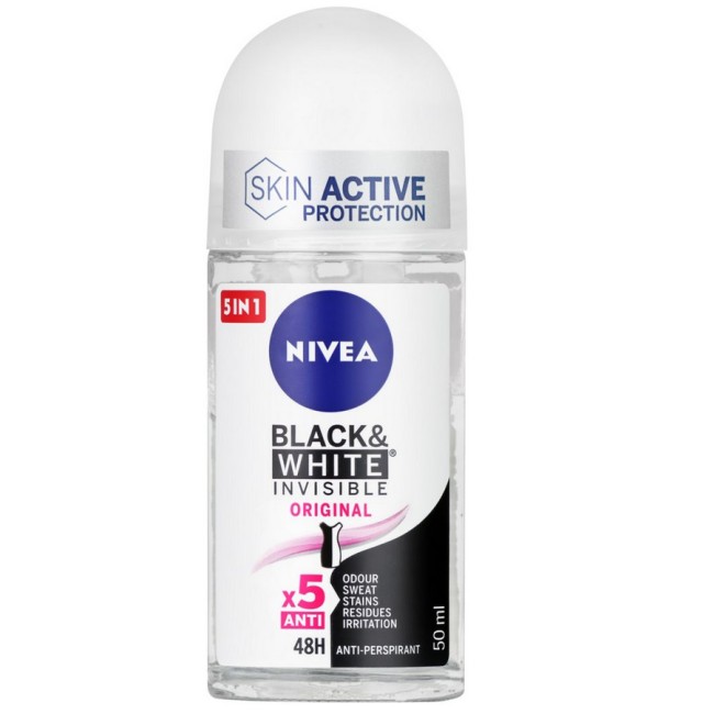 Nivea Deo Black & White Invisible Original Roll-on 48h Γυναικείο 50ml