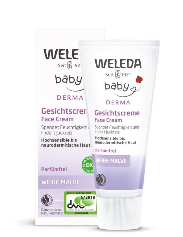 Weleda Baby Derma Κρέμα Προσώπου Με Μολόχα 50ml