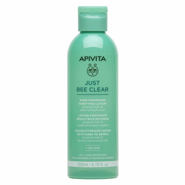 Apivita Just Bee Clear Purifying Lotion Λοσιόν Σύσφιξης Πόρων 200ml