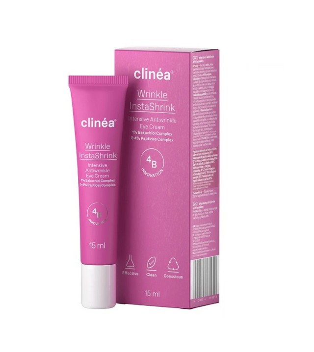 Clinea Wrinkle InstaShrink Αντιγηραντική Κρέμα Ματιών 15ml