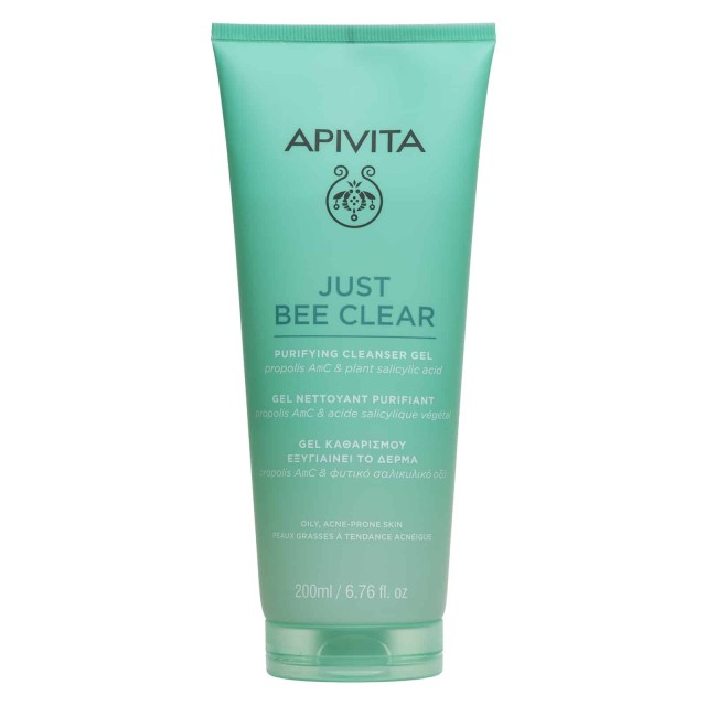 Apivita Just Bee Clear Καθαριστικό Gel Προσώπου 200ml