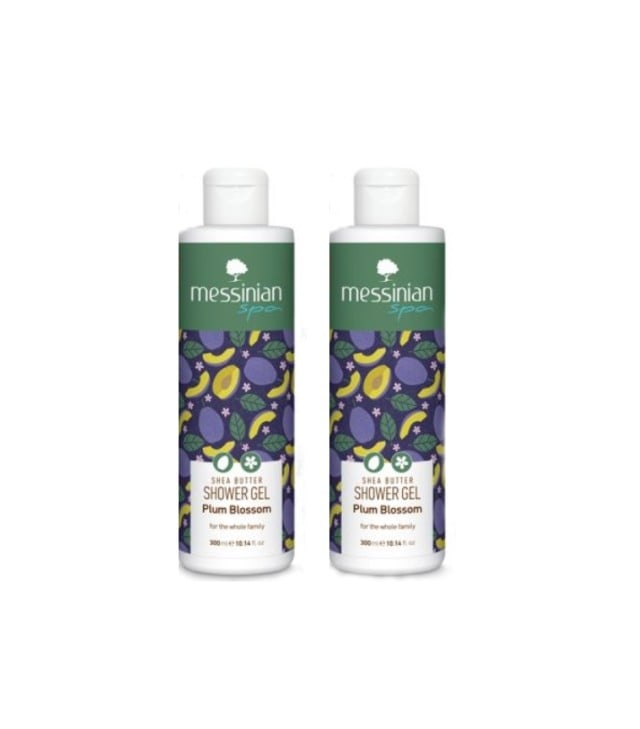 Messinian Spa Set Family Pack Αφρόλουτρο Άνθος Δαμασκηνιάς 2x300ml