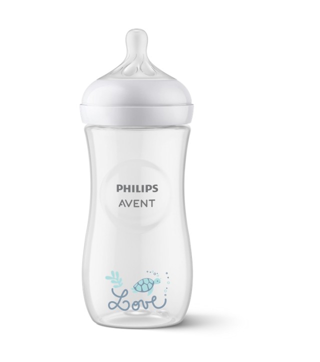 Avent Philips Natural Response Πλαστικό Μπιμπερό LOVE SCY906/11 3m+ 330ml