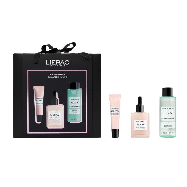 Lierac Set Hydragenist The Rehydrating Serum 30ml, The Hydrating Eye Care 15ml & The Eye Make-Up Remover 100ml