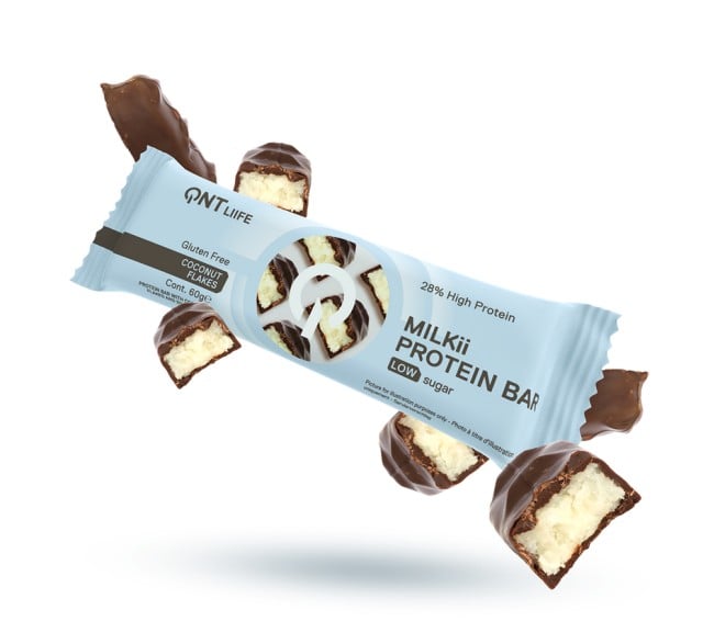 QNT Milkii Protein Bar Μπάρα Πρωτεΐνης Γάλακτος με Γεύση Chocolate & Coconut Flakes 60gr